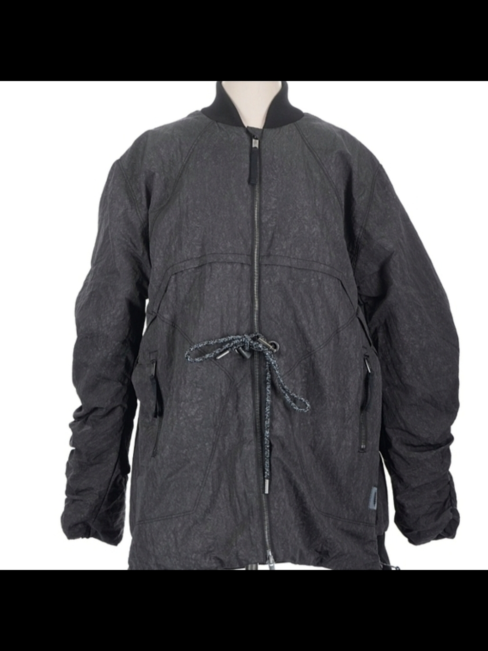 Free People Dark Gray Oversized Bomber Jacket (Lg) - Picture 6 of 6